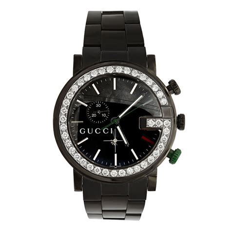 gucci men's swiss watch|men's gucci watch diamond bezel.